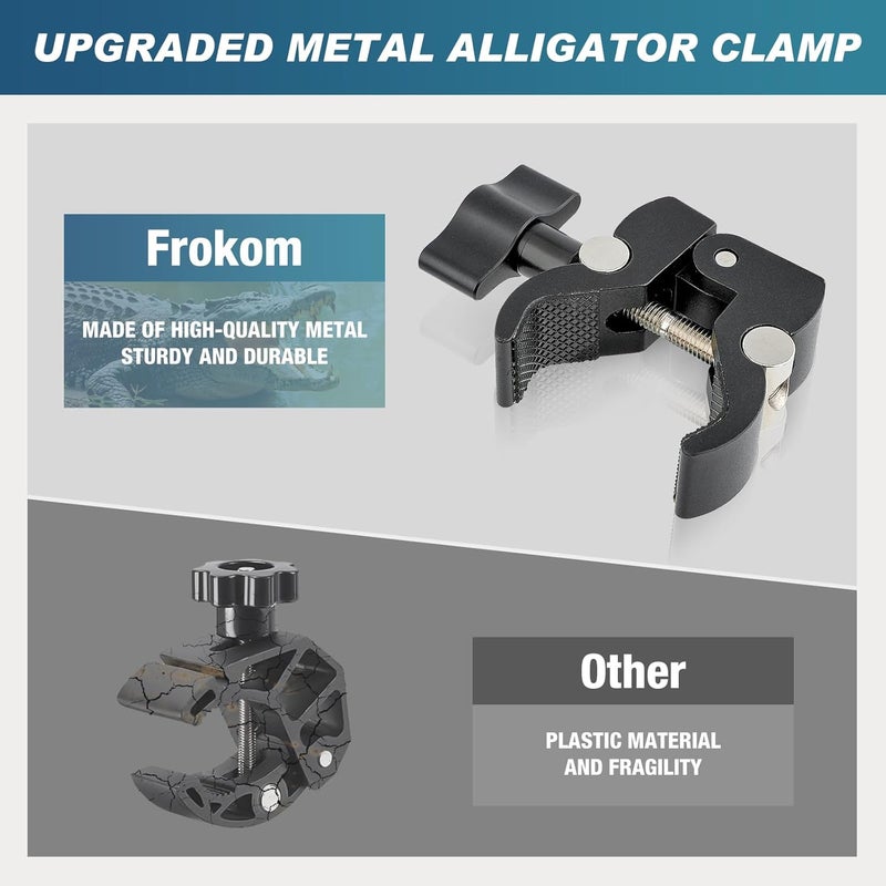 Frokom Motorcycle Cup Holder, Oxford Fabric Motorcycle ATV Drink Holder with 0.75"-1.5" Metal Alligator Clamp, Larger Water Bottle Holder for Motorcycle, Bike, Wheelchair, Scooter,Kayak,Walker,UTV/ATV - Image 4